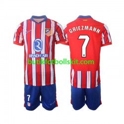 Atlético Madrid Griezmann 7 Barn Hemma Matchtröja 2024/25 Kortärmad