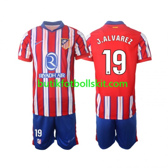 Atlético Madrid J.Alvarez 19 Barn Hemma Matchtröja 2024/25 Kortärmad