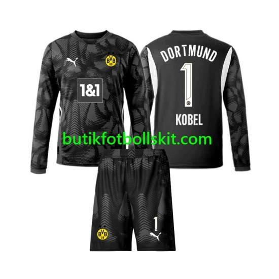 Borussia Dortmund Gregor Kobel 1 Målvakt Barn Fjärdes Matchtröja 2024/25 Långärmad
