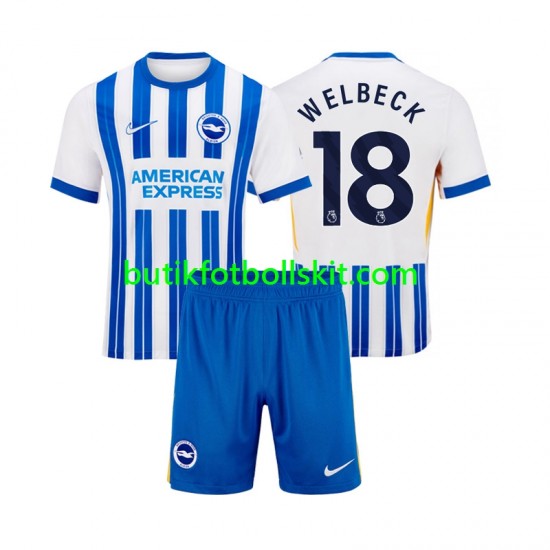 Brighton Hove Albion WELBECK 18 Barn Hemma Matchtröja 2024/25 Kortärmad