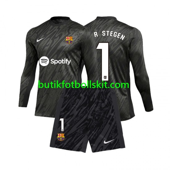 FC Barcelona Ter Stegen 1 Målvakt Barn Tredje Matchtröja 2024/25 Långärmad