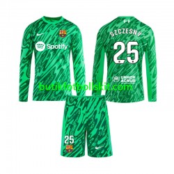 FC Barcelona Wojciech Szczesny 25 Målvakt Barn Hemma Matchtröja 2024/25 Långärmad