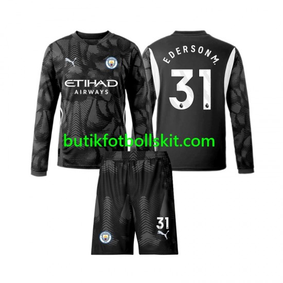 Manchester City Ederson Moraes 31 Målvakt Barn Fjärdes Matchtröja 2024/25 Långärmad