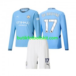 Manchester City Kevin De Bruyne 17 Barn Hemma Matchtröja 2024/25 Långärmad
