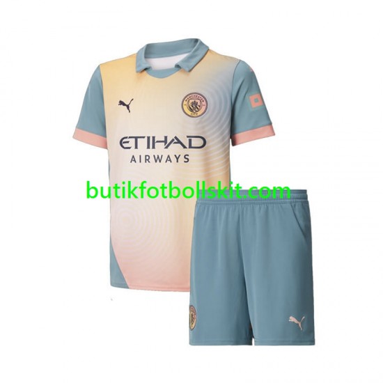Manchester City Barn Fjärdes Matchtröja 2024/25 Kortärmad