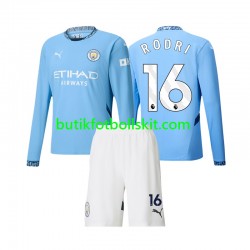 Manchester City Rodri 16 Barn Hemma Matchtröja 2024/25 Långärmad