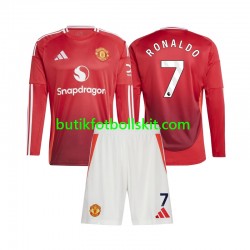 Manchester United Cristiano Ronaldo 7 Barn Hemma Matchtröja 2024/25 Långärmad