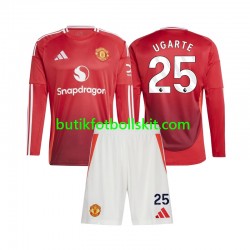 Manchester United Manuel Ugarte 25 Barn Hemma Matchtröja 2024/25 Långärmad