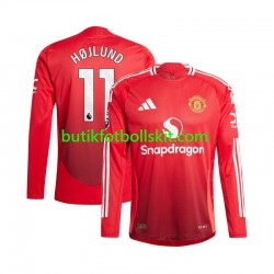 Manchester United Rasmus Hojlund 11 Män Hemma Matchtröja 2024/25 Långärmad