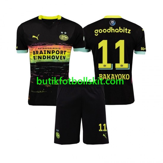 PSV Eindhoven Johan Bakayoko 11 Barn Borta Matchtröja 2024/25 Kortärmad