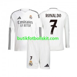 Real Madrid Cristiano Ronaldo 7 Barn Hemma Matchtröja 2024/25 Långärmad