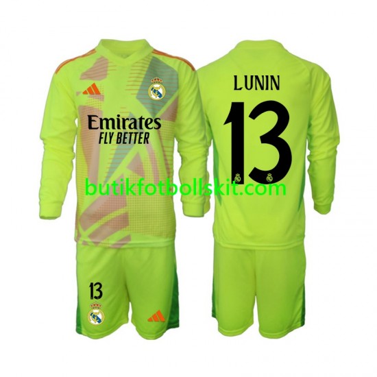 Real Madrid Lunin 13 Målvakt Barn Fjärdes Matchtröja 2024/25 Långärmad