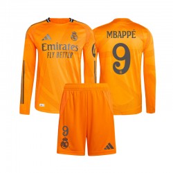 Real Madrid Mbappé 9 Barn Borta Matchtröja 2024/25 Långärmad