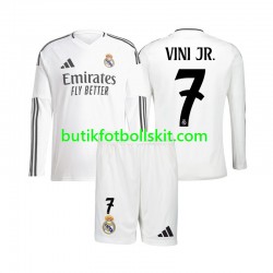 Real Madrid Vinicius Junior 7 Barn Hemma Matchtröja 2024/25 Långärmad