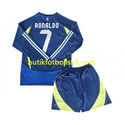 Al Nassr Cristiano Ronaldo 7 Barn Borta Matchtröja 2024/25 Långärmad