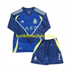 Al Nassr Cristiano Ronaldo 7 Barn Borta Matchtröja 2024/25 Långärmad