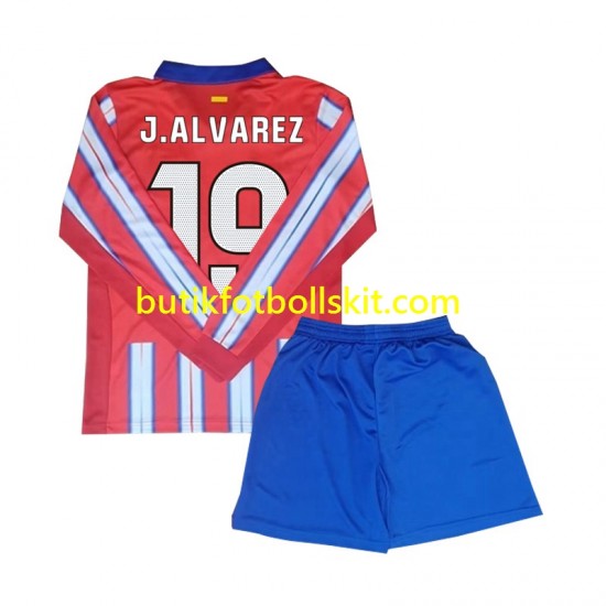 Atlético Madrid Julian Alvarez 19 Barn Hemma Matchtröja 2024/25 Långärmad