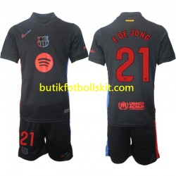 FC Barcelona F DE JONG 21 Barn Borta Matchtröja 2024/25 Kortärmad