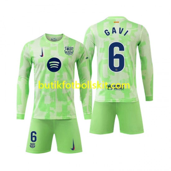 FC Barcelona Gavi 6 Barn Tredje Matchtröja 2024/25 Långärmad
