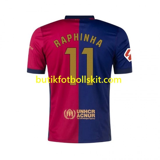 FC Barcelona RAPHINHA 11 Män Hemma Matchtröja 2024/25 Kortärmad