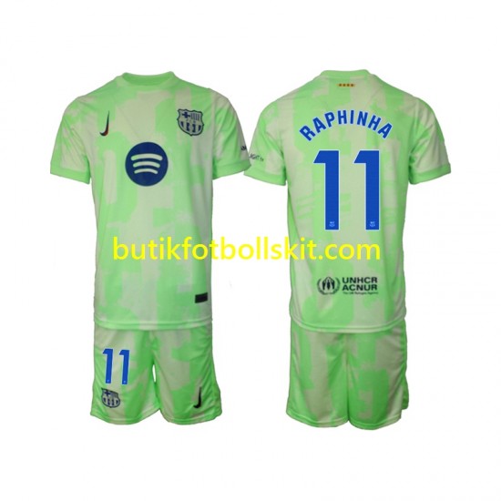 FC Barcelona Raphinha 11 Barn Tredje Matchtröja 2024/25 Kortärmad
