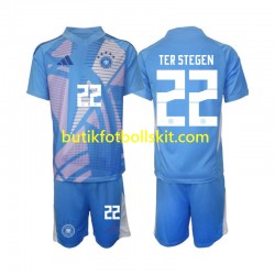 Tyskland Ter Stegen 22 Målvakt Barn Fjärdes Matchtröja 2024/25 Kortärmad