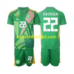 Tyskland Ter Stegen 22 Målvakt Barn Tredje Matchtröja 2024/25 Kortärmad