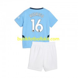 Manchester City RODRIGO 16 Barn Hemma Matchtröja 2024/25 Kortärmad