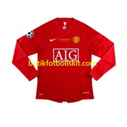 Manchester United Champion League 2007 Retro Män Hemma Matchtröja Långärmad
