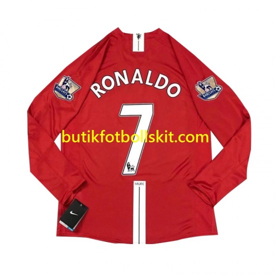 Manchester United Cristiano Ronaldo 7 2007 Retro Män Hemma Matchtröja Långärmad