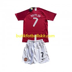 Manchester United Cristiano Ronaldo 7 Champion League 2007 Retro Barn Hemma Matchtröja Kortärmad