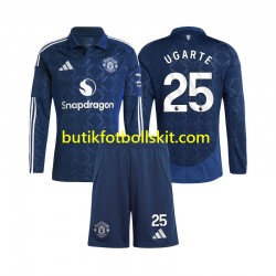 Manchester United Manuel Ugarte 25 Barn Borta Matchtröja 2024/25 Långärmad