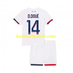 Paris Saint-Germain Desire Doue 14 Barn Borta Matchtröja 2024/25 Kortärmad