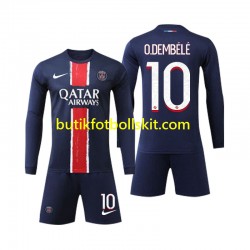 Paris Saint-Germain O Dembele 10 Barn Hemma Matchtröja 2024/25 Långärmad