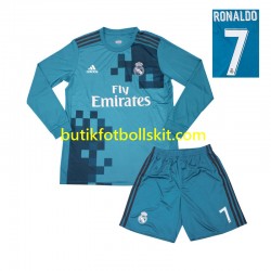 Real Madrid Cristiano Ronaldo 7 2017 Retro Barn Tredje Matchtröja Långärmad