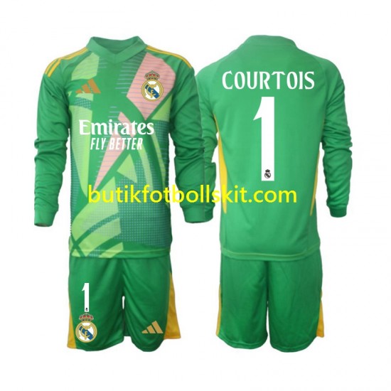 Real Madrid Thibaut Courtois 1 Målvakt Barn Tredje Matchtröja 2024/25 Långärmad