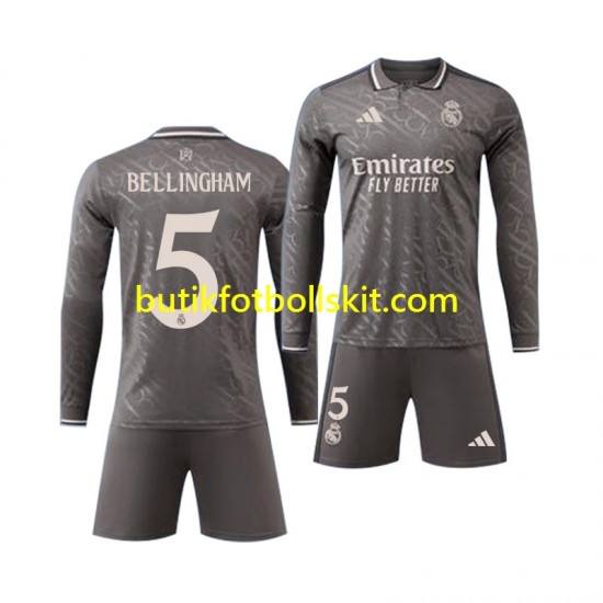 Real Madrid Jude Bellingham 5 Barn Tredje Matchtröja 2024/25 Långärmad