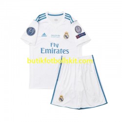 Real Madrid 2017 Retro Barn Hemma Matchtröja Kortärmad