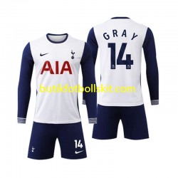 Tottenham Spurs Gray 14 Barn Hemma Matchtröja 2024/25 Långärmad