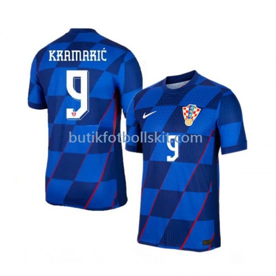 Kroatien Andrej Kramaric 9 Män Borta Matchtröja Euro 2024 Kortärmad