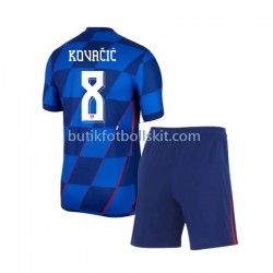 Kroatien Mateo Kovacic 8 Barn Borta Matchtröja Euro 2024 Kortärmad