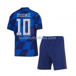 Kroatien Modrić 10 Barn Borta Matchtröja Euro 2024 Kortärmad