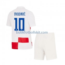 Kroatien Modrić 10 Barn Hemma Matchtröja Euro 2024 Kortärmad