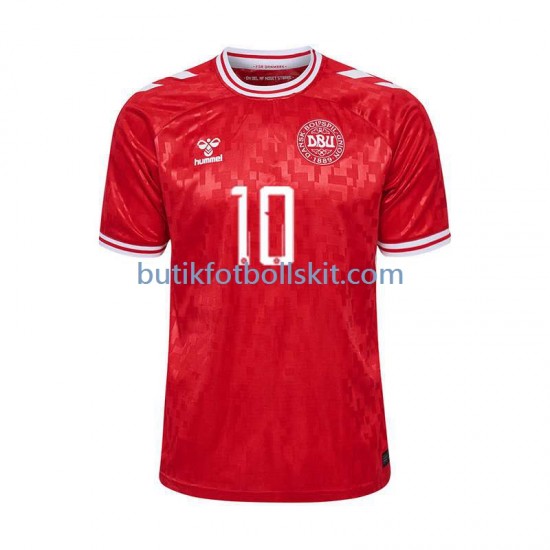 Danmark Eriksen 10 Män Hemma Matchtröja Euro 2024 Kortärmad