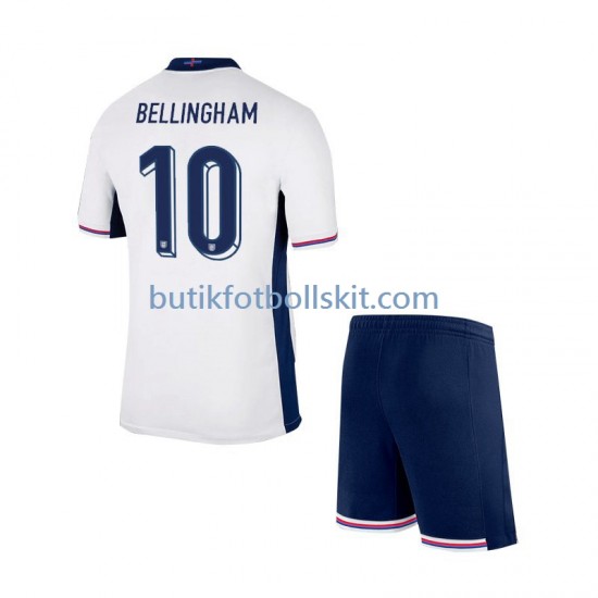 England Jude Bellingham 10 Barn Hemma Matchtröja Euro 2024 Kortärmad