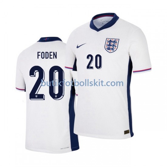 England Phil Foden 20 Män Hemma Matchtröja Euro 2024 Kortärmad