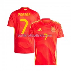 Spanien Alvaro Morata 7 Män Hemma Matchtröja Euro 2024 Kortärmad