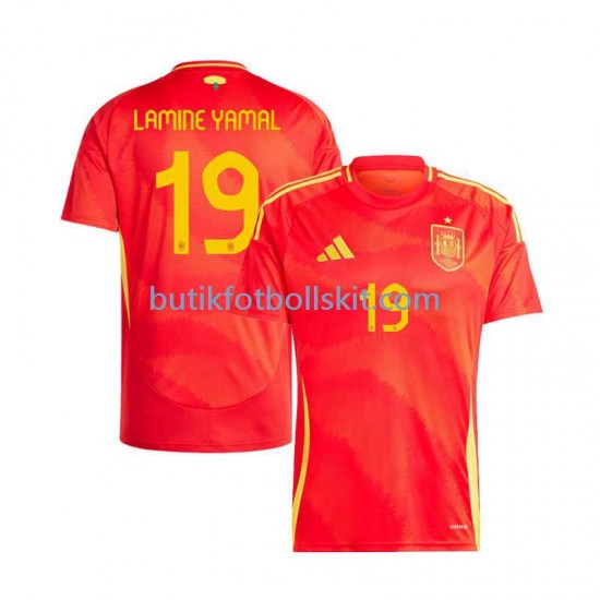 Spanien Lamine Yamal 19 Män Hemma Matchtröja Euro 2024 Kortärmad