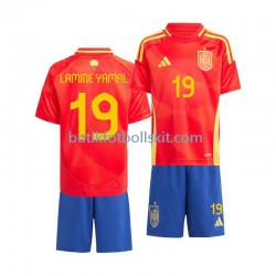 Spanien Lamine Yamal 19 Barn Hemma Matchtröja Euro 2024 Kortärmad