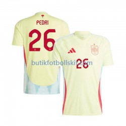 Spanien Pedri 26 Män Borta Matchtröja Euro 2024 Kortärmad